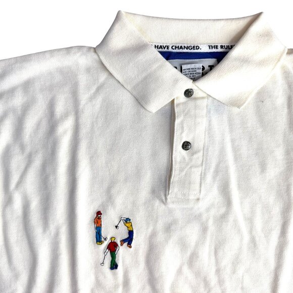2/$18 SALE! Polo Shirt Novelty Embroidered Golfers‎ Short Sleeve Mens Size XL - Picture 1 of 6